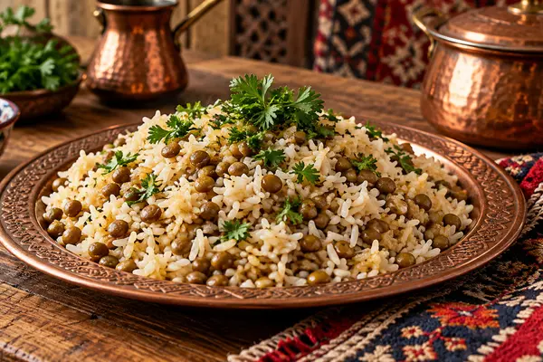 Yeşil Mercimekli Pirinç Pilavı